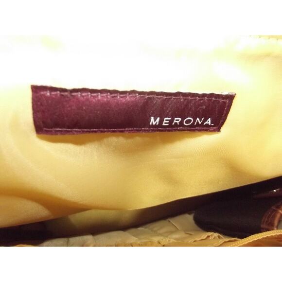 MERONA Womens LAPTOP BAG Large PURSE - Natural Woven w/Leaher Trim HANDBAG - Picture 6 of 8